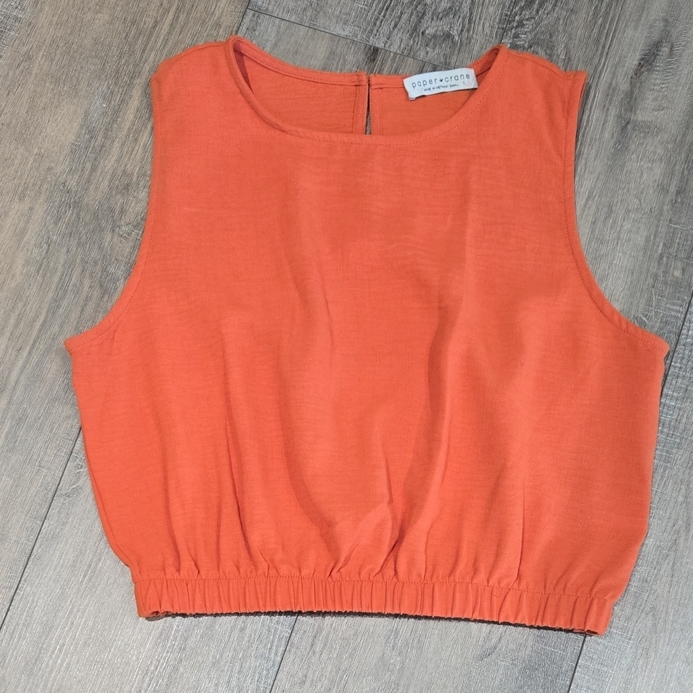 Orange Sleeveless Top by